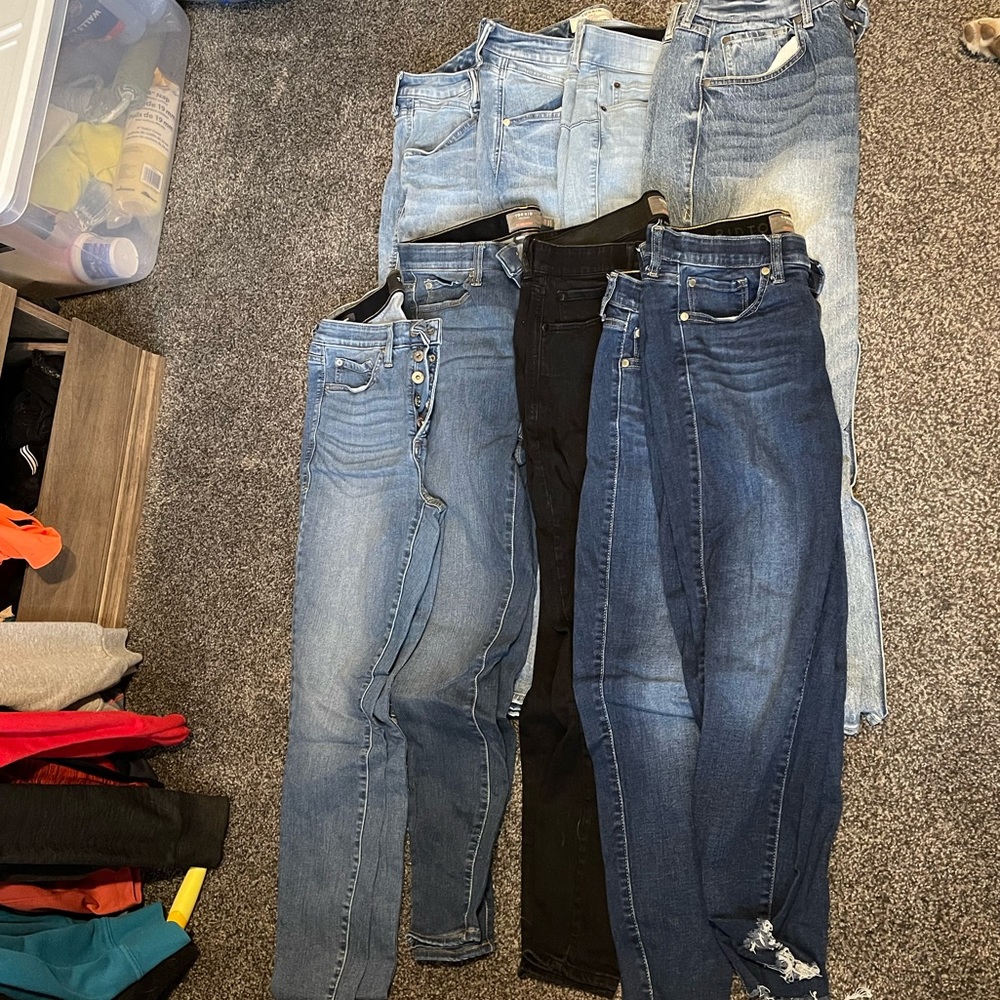 9 pairs of torrid jeans size 12